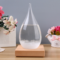 2020 Clear Weather Predicting Original Waterdrop Storm Glass Barometer With Metal Base LED