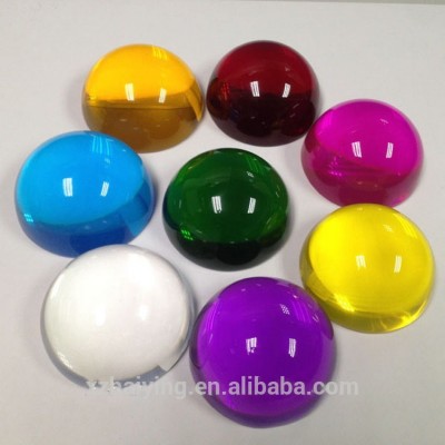 Custom clear transparent colorful acrylic/resin ball clear half round ball ornaments