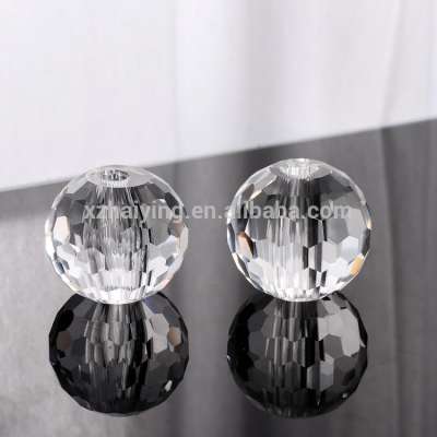 Professional Customize clear acrylic resin crystal facet ball punching acrylic crystal decoration ball for stair handrail