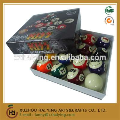 Kiss pool ball set with custom gift box