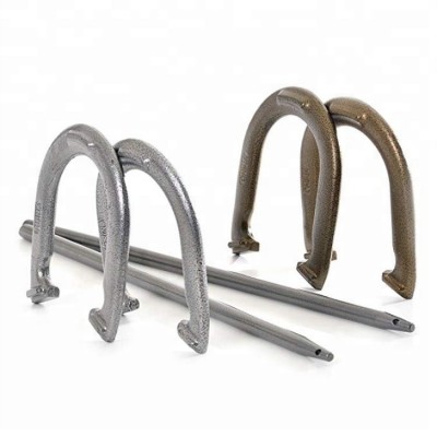 Franklin Sports Horseshoe Set Steel Horseshoes and Stakes Official Size and Weight Perfect for Yard and Beach Recreational